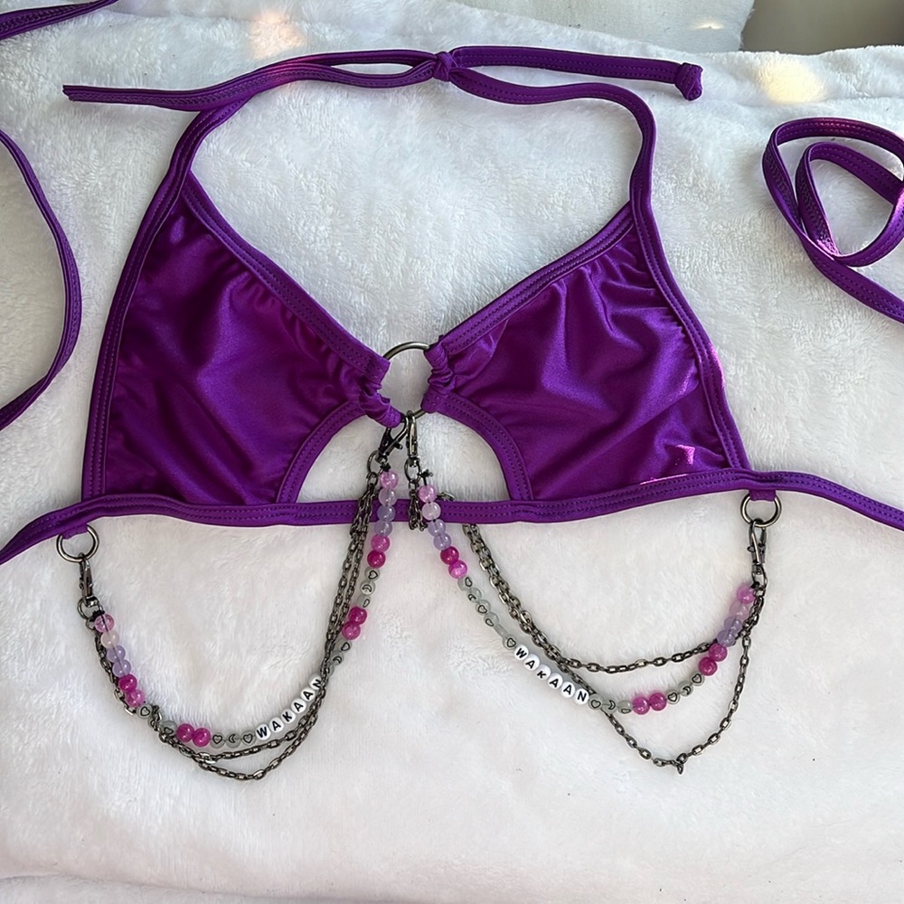 Custom Small Rolita Couture Wakaan Chain Purple Rave Top